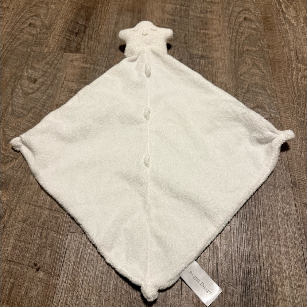 Angel Dear White Star Lovey security blanket